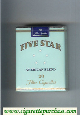 Five Star American Blend 20 filter cigarettes soft box